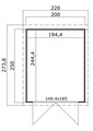 Förråd Kibo 250 x 200 cm 4,75 m² Lasita Maja